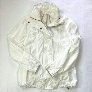 Anthropologie white bomber Windbreaker light jacket SzS